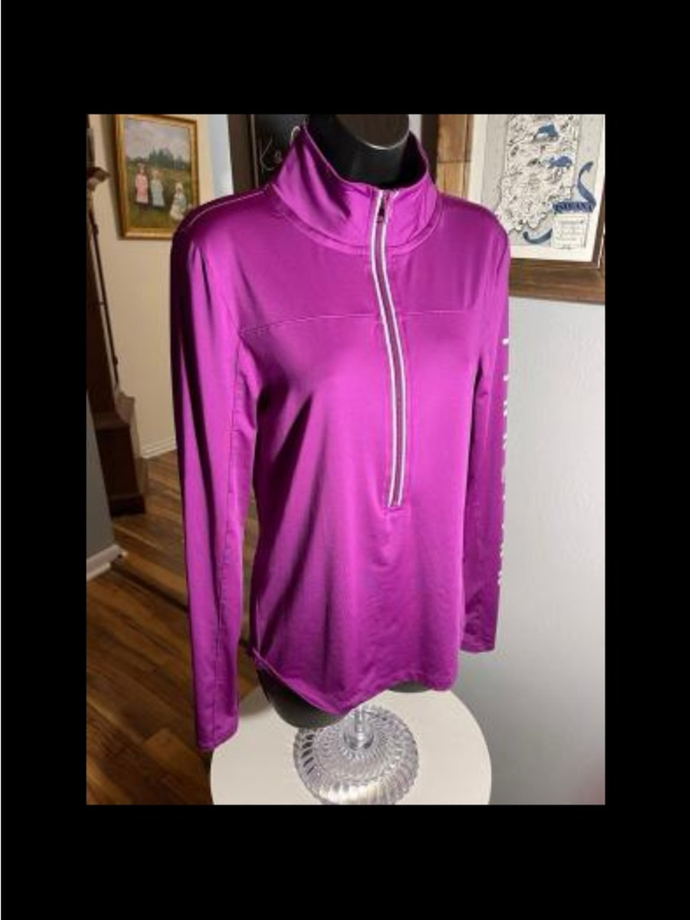 PINK Victoria's Secret Magenta Half-Zip Performance Top